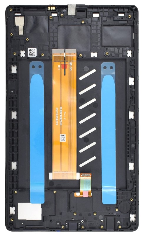 Ekranas Samsung T220 Tab A7 Lite 8.7 2021 su lietimui jautriu stikliuku ir rėmeliu Black (Refurbished) ORG