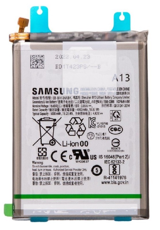 Akumuliatorius originalus Samsung A136 A13 4900mAh EB-BA136ABY (service pack)
