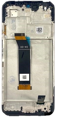 Ekranas Xiaomi Poco M4 5G/Poco M5 4G/Redmi 10 5G/Redmi Note 11E 5G su lietimui jautriu stikliuku ir rėmeliu Black ORG