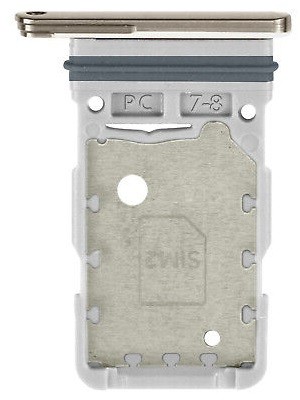 SIM kortelės laikiklis Samsung S918 S23 Ultra Dual Cream Beige originalus (service pack)