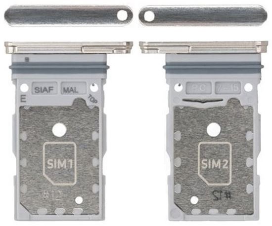 SIM kortelės laikiklis Samsung S911/S916 S23/S23 Plus Dual Cream originalus (service pack)