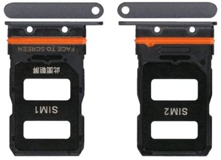 SIM kortelės laikiklis Xiaomi 12/12X Black ORG