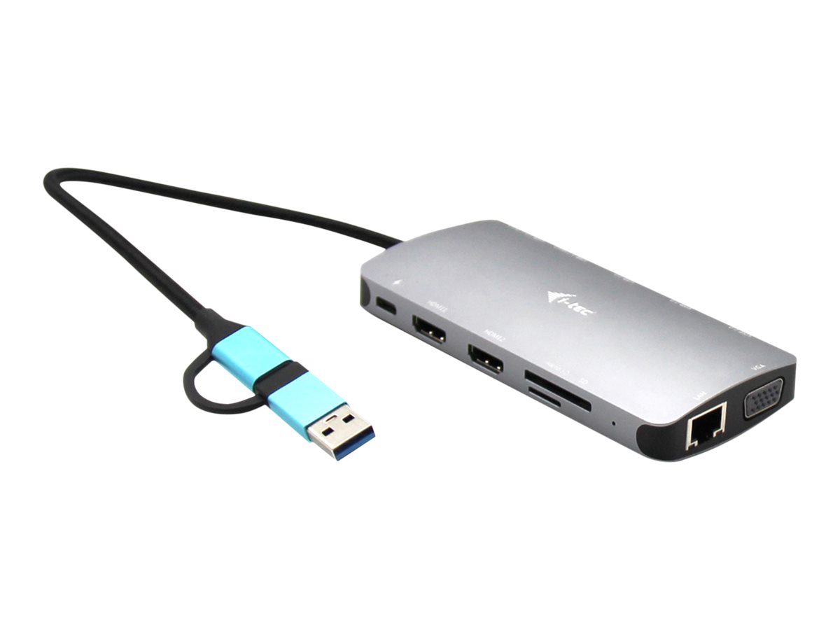 I-TEC USB-C Metal Nano dokas 3x ekranai ir PD