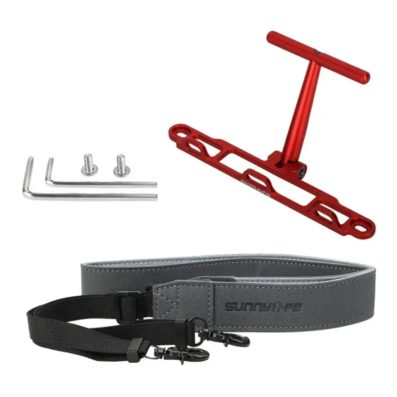 Laikiklis su dirželiu Sunnylife skirtas DJI RC / RC 2 valdikliui (raudonas) ZJ764-R