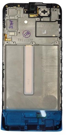 Ekranas Samsung A256 A25 5G su lietimui jautriu stikliuku ir rėmeliu Black originalus (service pack)