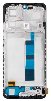 Ekranas Xiaomi Redmi Note 12 4G su lietimui jautriu stikliuku ir rėmeliu Onyx Grey OLED