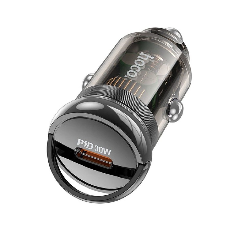 Įkroviklis automobilinis Hoco Z53 30W (USB-C) juodas