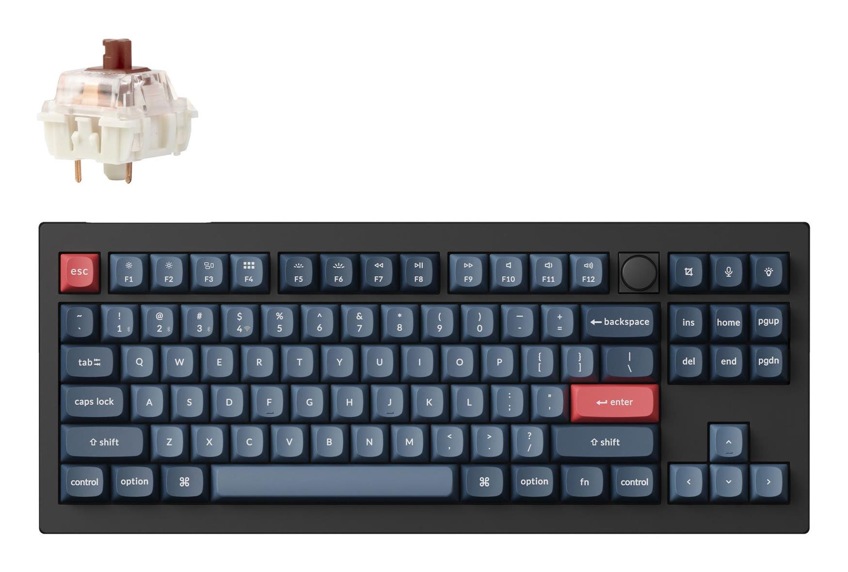 Belaidė klaviatūra KEYCHRON V3 Max RGB Carbon juoda