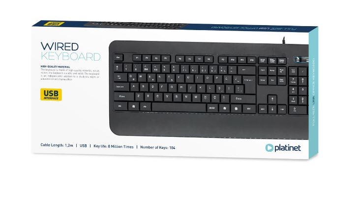 Laidinė klaviatūra Platinet PMK110B juoda