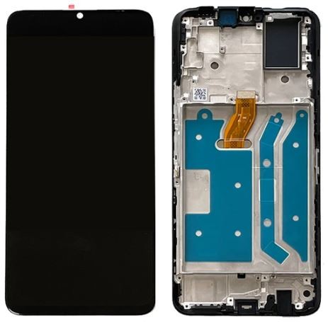 Ekranas Huawei Honor X7 su lietimui jautriu stikliuku ir rėmeliu Black ORG