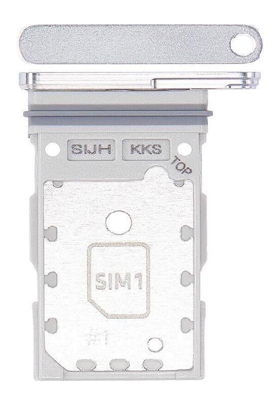 SIM kortelės laikiklis Samsung S908 S22 Ultra Dual Phantom White originalus (service pack)