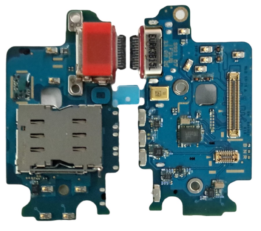 Lanksčioji jungtis Samsung S921 S24 su įkrovimo kontaktu, mikrofonu, SIM lizdu originali (service pack)
