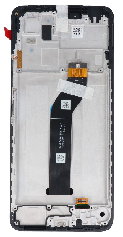 Ekranas Xiaomi Redmi 13C 4G/5G/Poco C65 su lietimui jautriu stikliuku ir rėmeliu Black originalus (service pack)