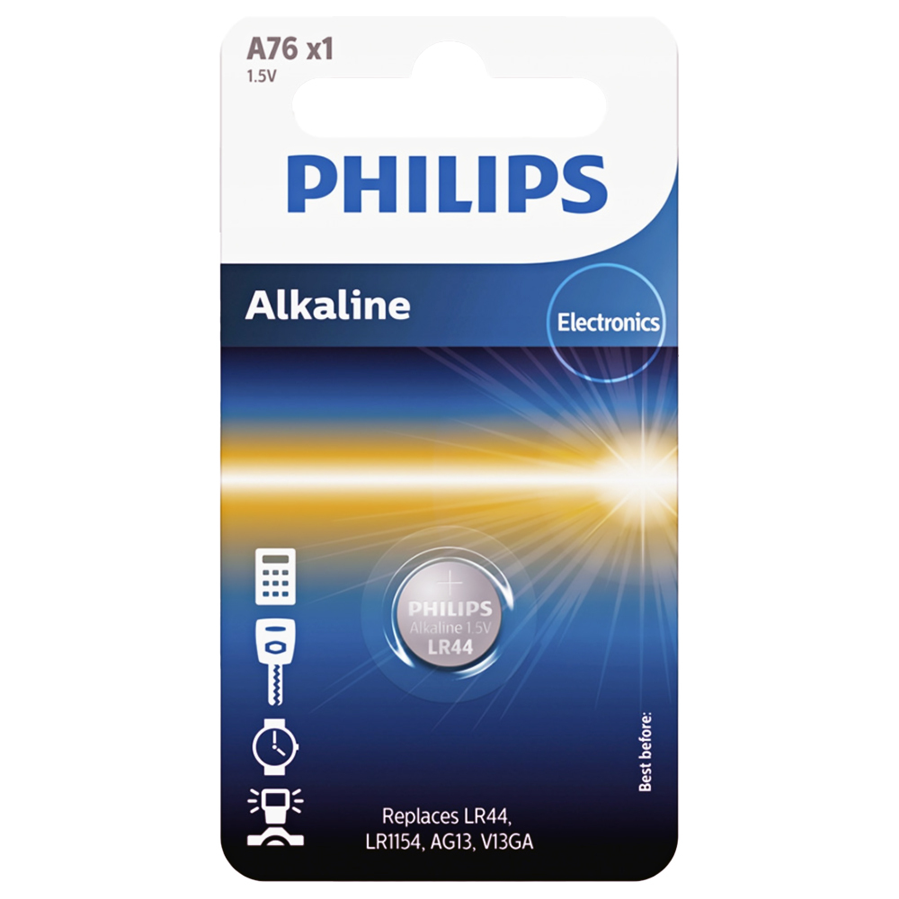 Baterija PHILIPS LR44/LR1154 Minicells Alkaline 1pc lizdinė pakuotė