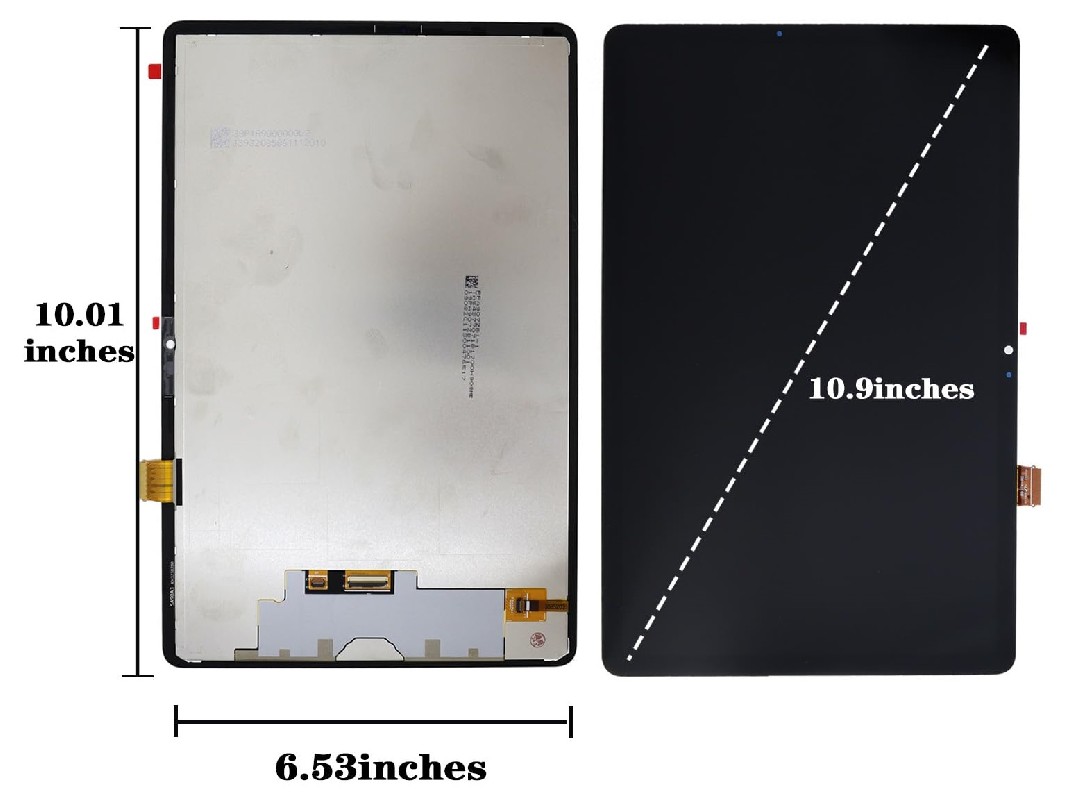 Ekranas Samsung X510/X516 TAB S9 FE 10.9 2023 su lietimui jautriu stikliuku Black ORG