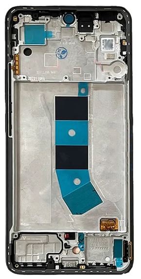 Ekranas Xiaomi Redmi Note 13 4G su lietimui jautriu stikliuku ir rėmeliu Midnight Black OLED