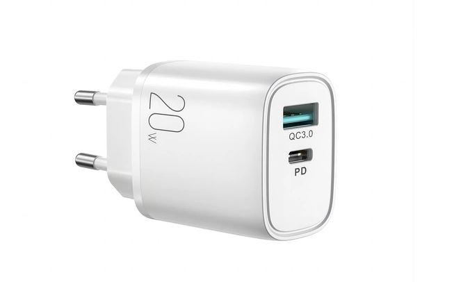 Įkroviklis Joyroom (L-QP2011) (1xUSB-C;1xUSB 3A 20W) baltas