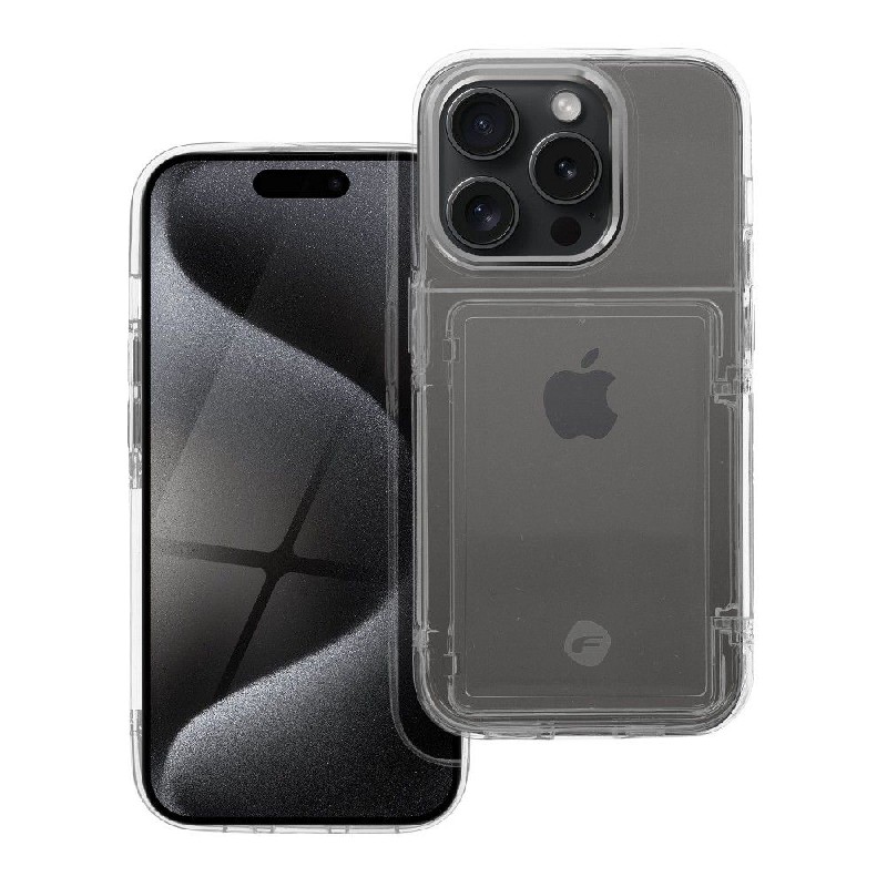 Dėklas Forcell F-PROTECT skirtas iPhone 15 Pro skaidrus