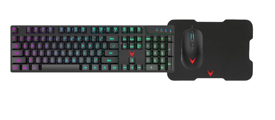 Varr Gaming Set (VSETKMP01) (klaviatūra; pelė; kilimėlis) RGB