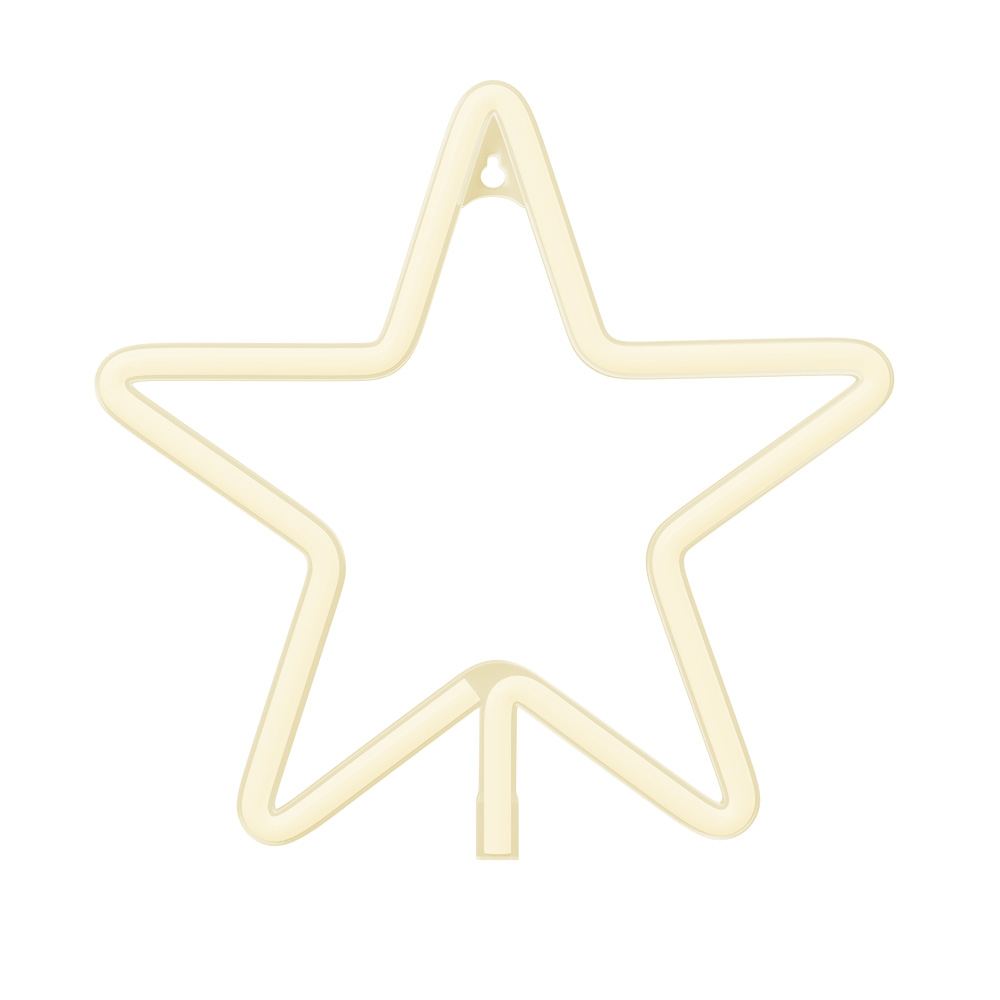 Neon LED kalėdinė žvaigždė šiltai balta FLNE22 Forever Light