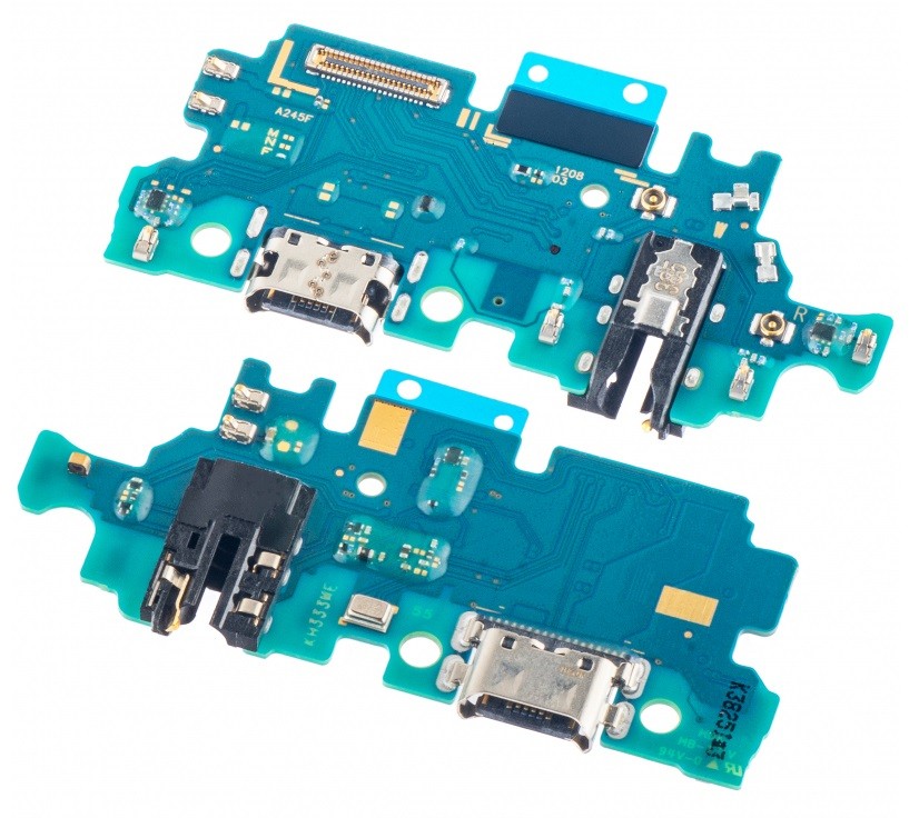 Lanksčioji jungtis Samsung A245 A24 4G su įkrovimo kontaktu, mikrofonu, ausinių lizdu originali (service pack)