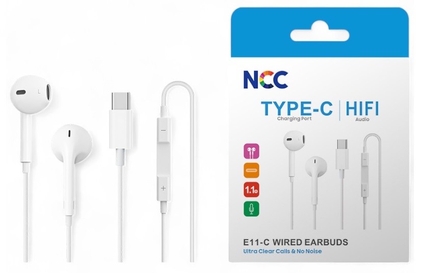 Laisvų rankų įranga NCC USB-C balta