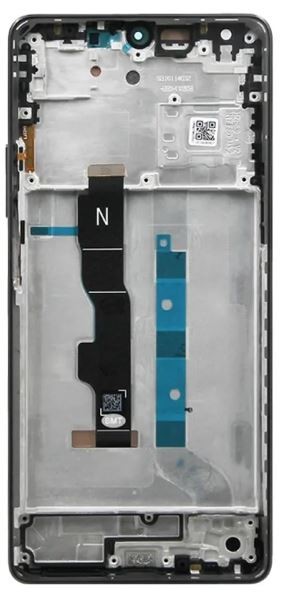 Ekranas Xiaomi Redmi Note 13 5G su lietimui jautriu stikliuku ir rėmeliu Graphite Black originalus (service pack)