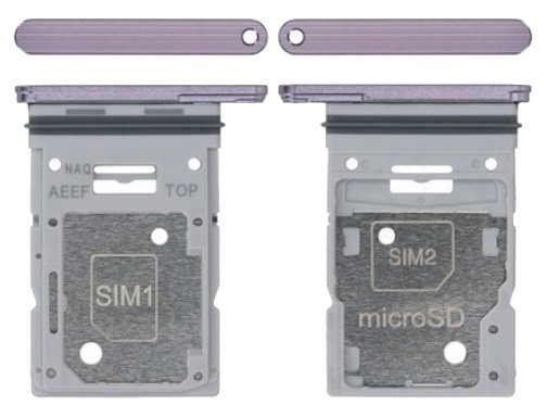 SIM kortelės laikiklis Samsung A556 A55 5G Awesome Lilac originalus (service pack)