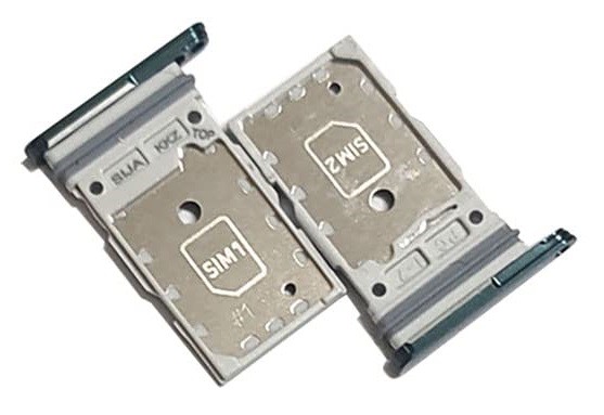 SIM kortelės laikiklis Samsung S908 S22 Ultra Dual Phantom Green originalus (service pack)