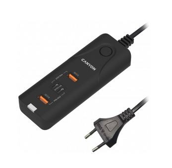 Įkroviklis CANYON H-10 (2xUSB; 2xUSB-C 20W) juodas