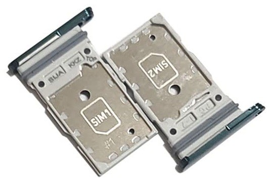 SIM kortelės laikiklis Samsung S901/S906 S22/S22 Plus Dual Green originalus (service pack)
