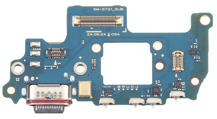 Lanksčioji jungtis Samsung S721 S24 FE 5G su įkrovimo kontaktu, mikrofonu originali (service pack)