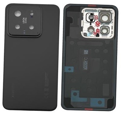 Galinis dangtelis Xiaomi 14 Black su kameros stikliuku ORG
