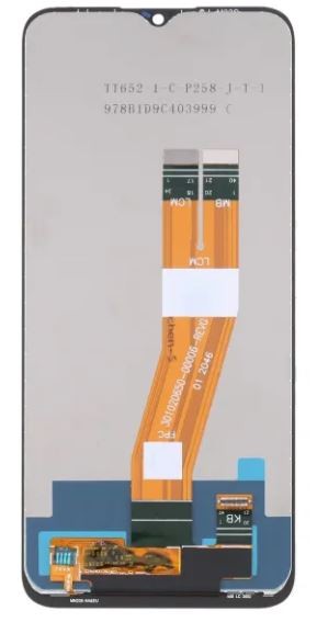 Ekranas Samsung A025G A02s 2020 su lietimui jautriu stikliuku Black ORG