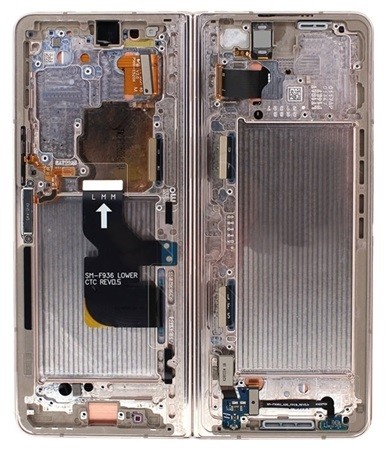 Vidinis korpusas Samsung F936 Z Fold4 5G Beige originalus (used Grade B)