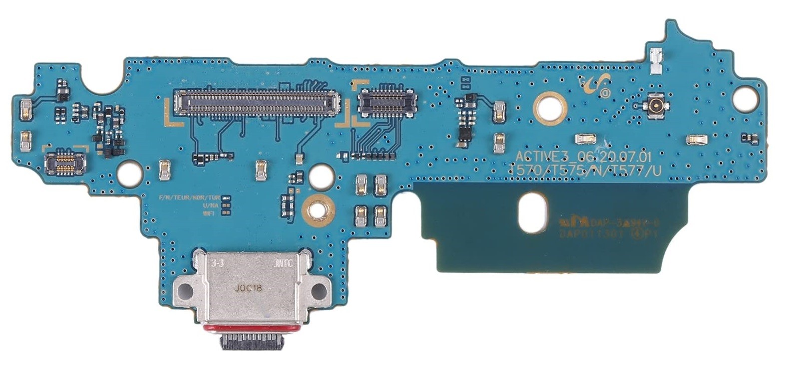Lanksčioji jungtis Samsung T570/T575/T577 Tab Active 3 8.0 su įkrovimo kontaktu originali (service pack)