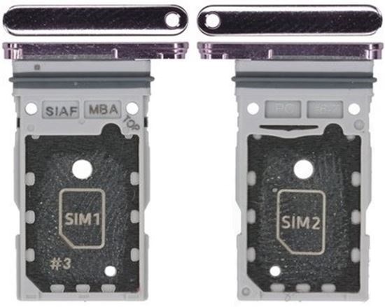 SIM kortelės laikiklis Samsung S911/S916 S23/S23 Plus Dual Lavender originalus (used Grade A)