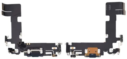 Lanksčioji jungtis skirta iPhone 13 įkrovimo kontaktų, su mikrofonu Green originali (used Grade A)