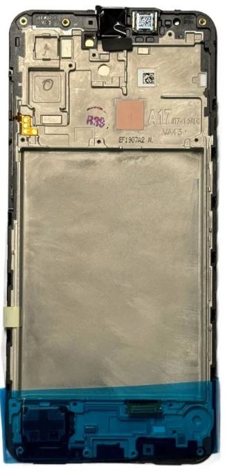 Ekranas Samsung A176 A17 5G su lietimui jautriu stikliuku ir rėmeliu Black originalus (service pack)