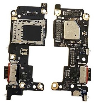 Lanksčioji jungtis Xiaomi 12T Pro su įkrovimo kontaktu ir mikrofonu, SIM kortelės kontaktu originali (service pack)