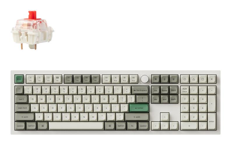Belaidė klaviatūra KEYCHRON Q6 Max RGB Shell White Q6M-P1
