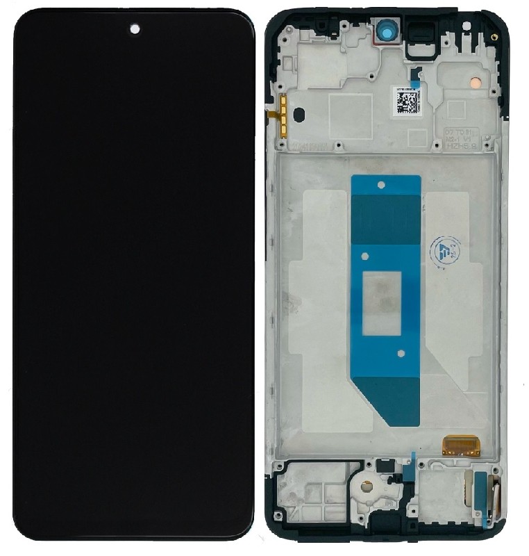 Ekranas Xiaomi Redmi Note 14 4G (Europe, JG2) su lietimui jautriu stikliuku ir rėmeliu Black OLED