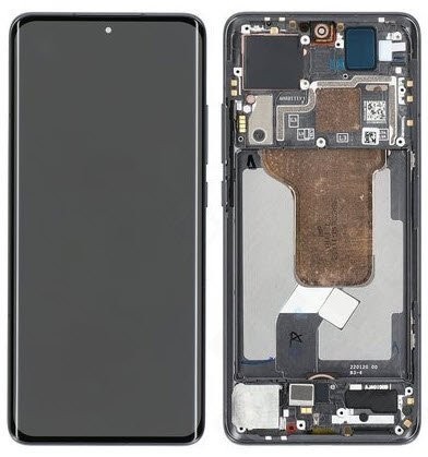 LCD ekranas Xiaomi 12 5G/12X 5G/12S 5G su jutikliniu ekranu su rėmeliu juodas originalus (naudotas Grade C)