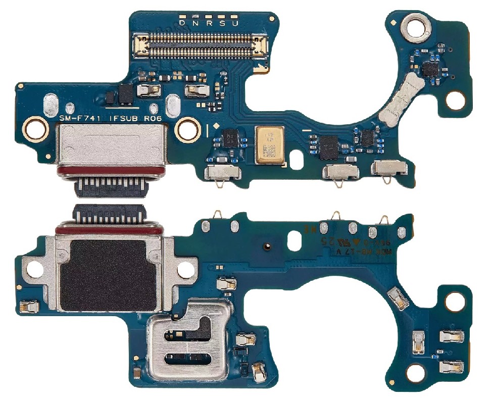 Lanksčioji jungtis Samsung F741 Z Flip 6 5G su įkrovimo kontaktu ir mikrofonu originali (used Grade A)