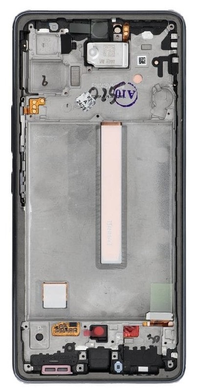 Ekranas Samsung A536 A53 5G 2022 su lietimui jautriu stikliuku ir rėmeliu Awesome Black originalus (service pack)