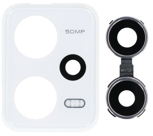 Xiaomi Redmi Note 12 Pro 5G kameros stikliukas (frame + lens 3pcs) Polar White originalus (used Grade A)