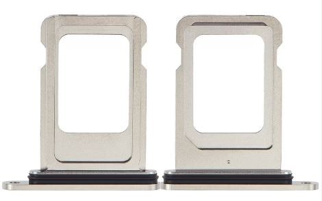 SIM kortelės laikiklis skirtas iPhone 15 Pro/15 Pro Max Natural Titanium originalus (used Grade A)