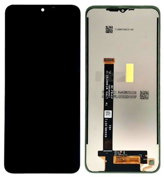 Ekranas Samsung G556 Xcover 7 5G su lietimui jautriu stikliuku Black originalus (used Grade C)