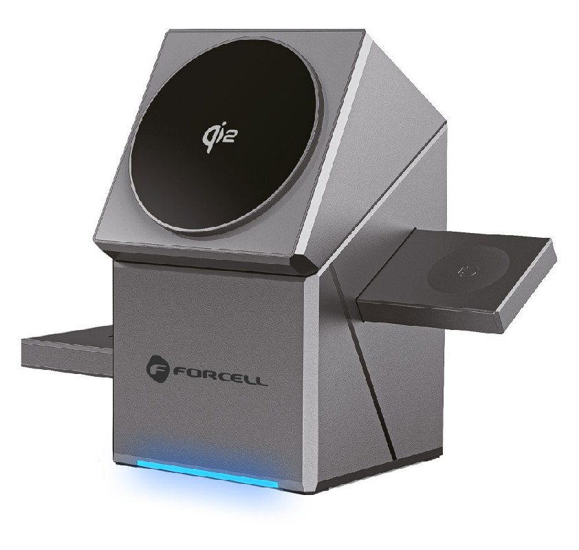 Belaidis įkroviklis Forcell 3in1 (F-06) (MagSafe) (Phone; Pods; Watch) 15W
