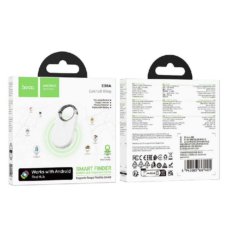 Lokatorius Hoco (E98A) Google Find My baltas